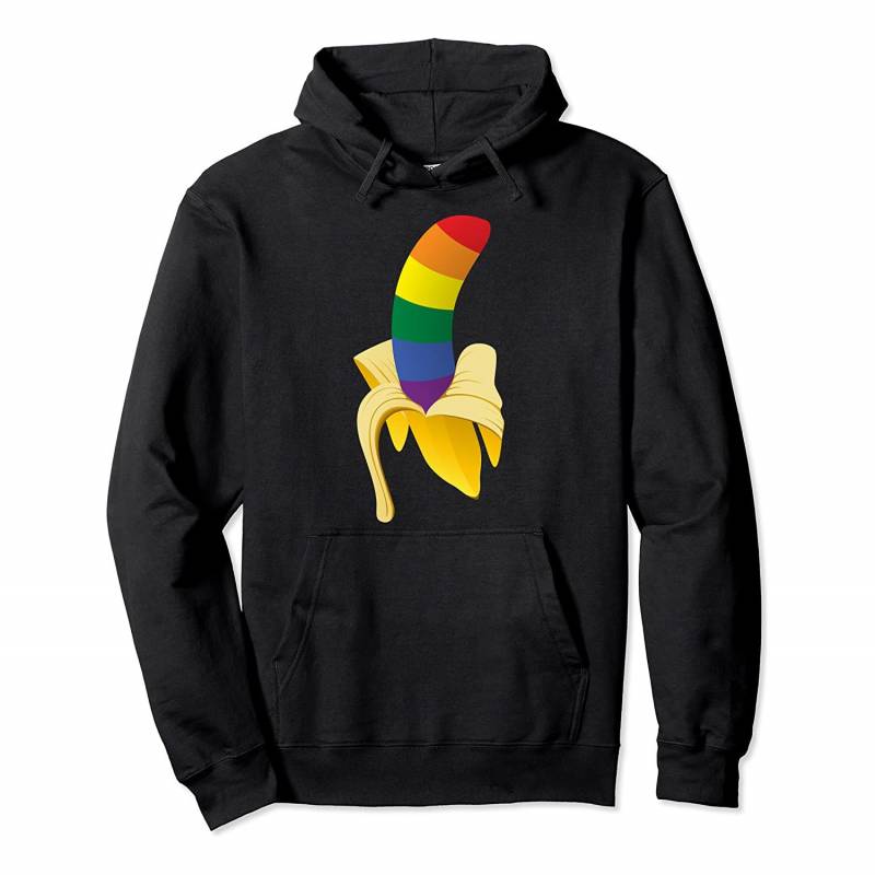 Banana LGBT Flag Cute Support Gay Pride Funny Bisexual Gift Pullover Hoodie