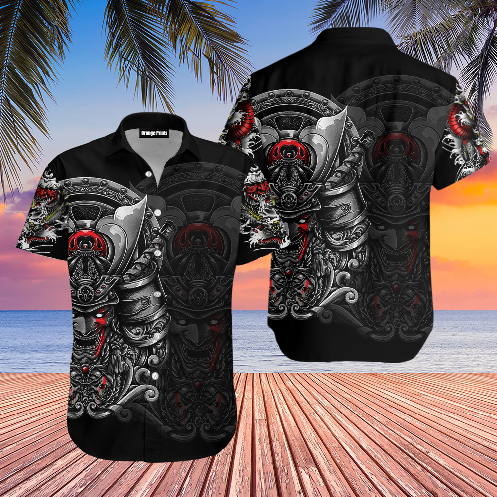 Black Samurai Tattoo Hawaii Shirt For Men Women Ha61645