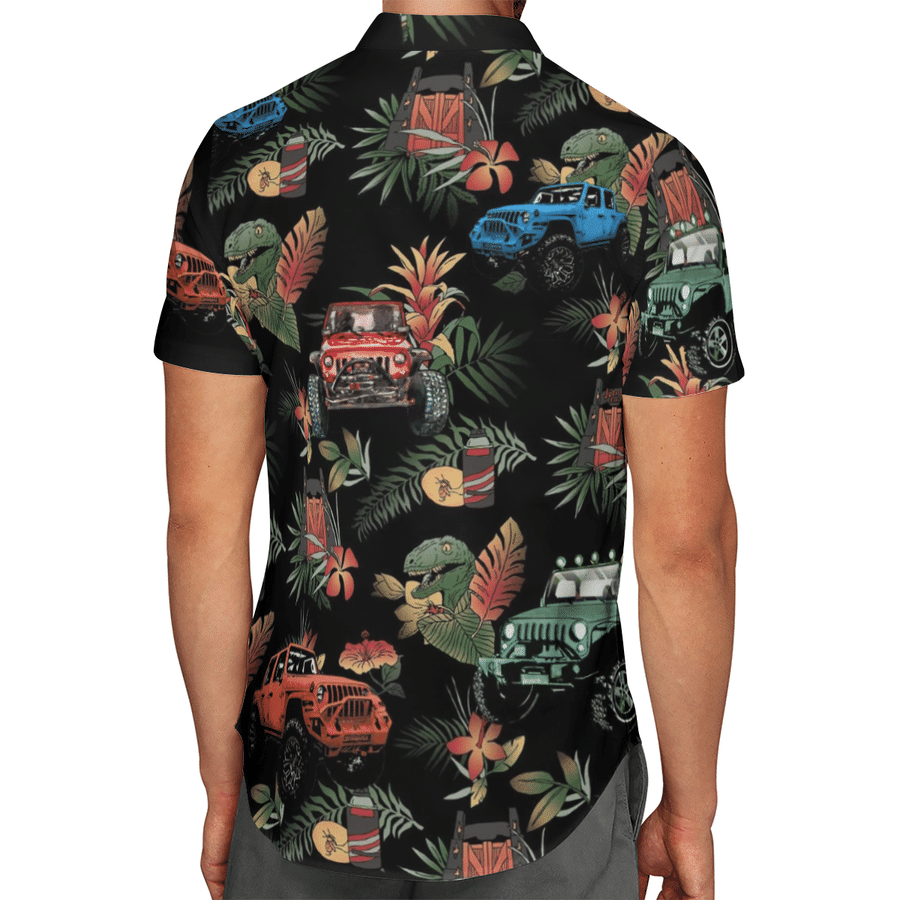 Hawaii Aloha Shirt Made In Jeep Reto Ha70191