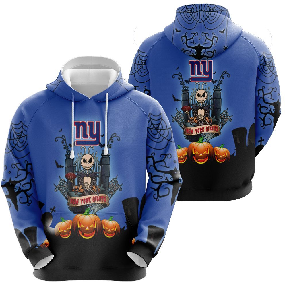 New York Giants And Jack Skellington 3D T Shirt Hoodie Jersey Hoodie