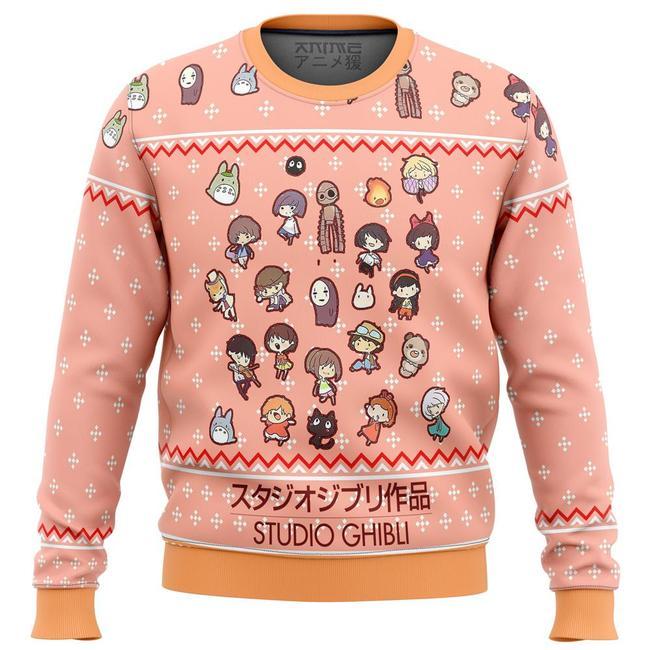 STUDIO GHIBLI CUTIES PREMIUM UGLY CHRISTMAS SWEATER – AMAZING GIFT IDEA – THANKSGIVING GIFT