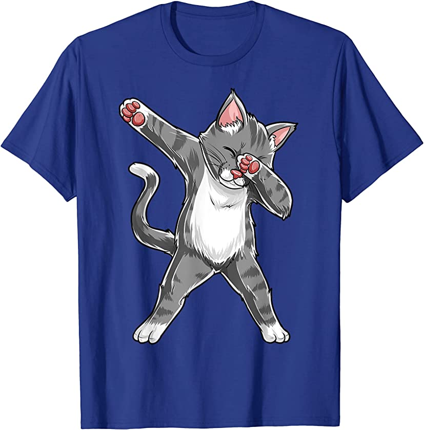 Dabbing Cat Funny Boys Kids Girls Kitty Kitten Dab Dance T-Shirt