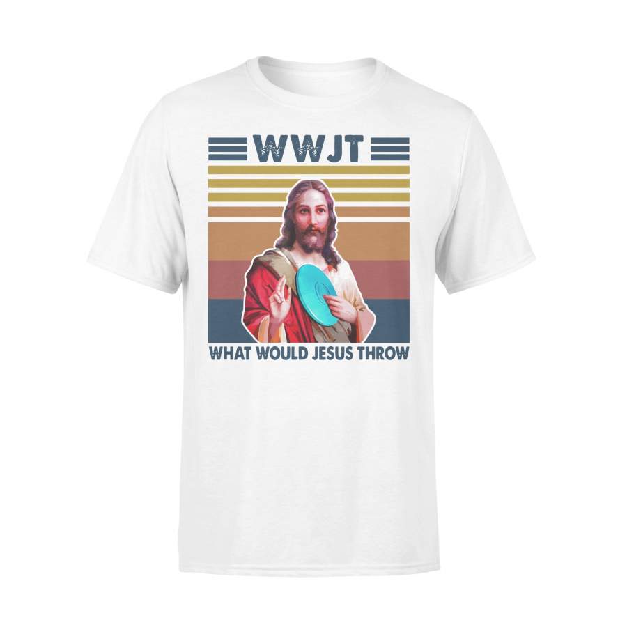 Wwjt What Would Jesus Throw Frisbee Vintage T-shirt