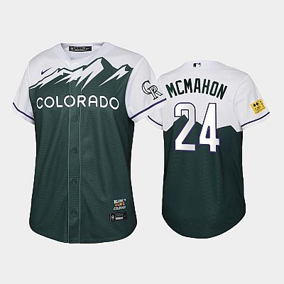 2022-23 City Connect Rockies 24 Ryan McMahon Green Youth Jersey