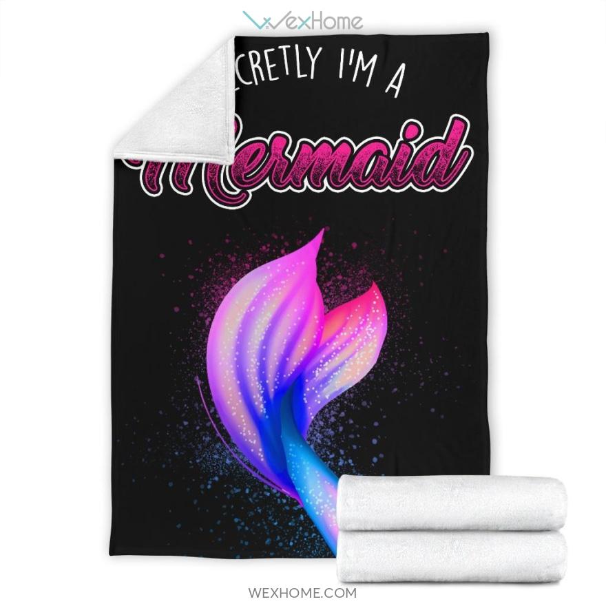 Secretly I’M A Mermaid Premium Blanket Amazing Gift