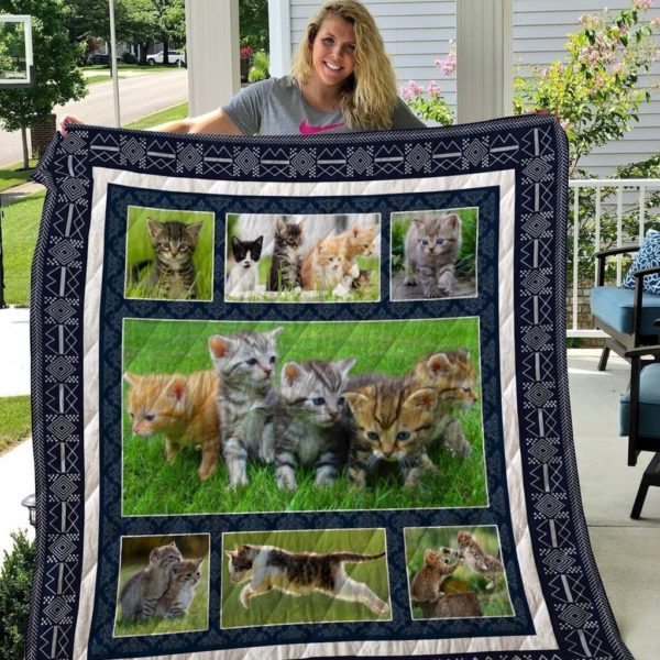 Cat Kitten Cats Lover Quilt Blanket