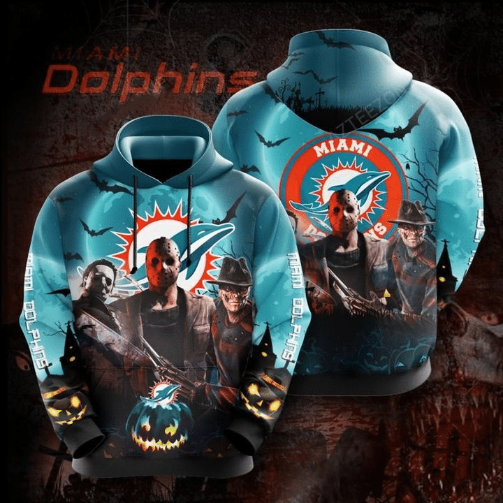 Halloween Miami Dolphins All Over Printed Hoodie HN210913