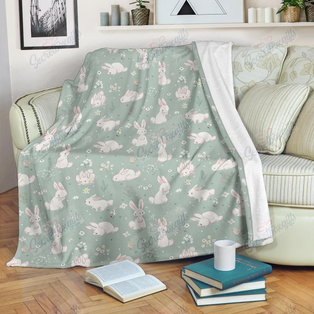 Bunny Pattern 3 Gs-Cl-Dt2705 Fleece Blanket