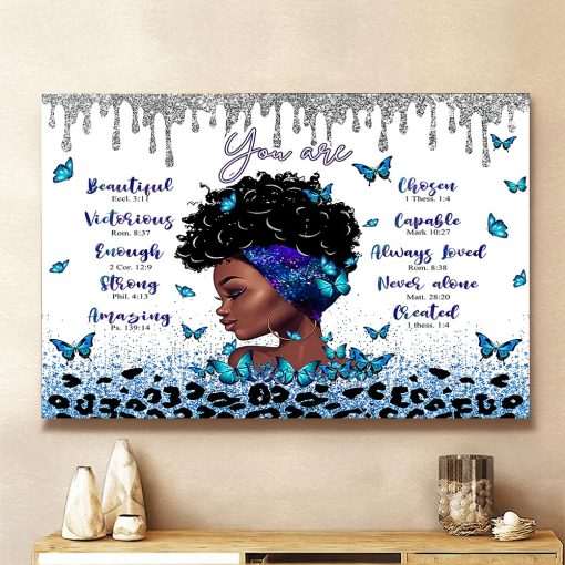 Black Women, Black Women, Afro Queen, Melanin Girl, Black Queen Farbic Poster