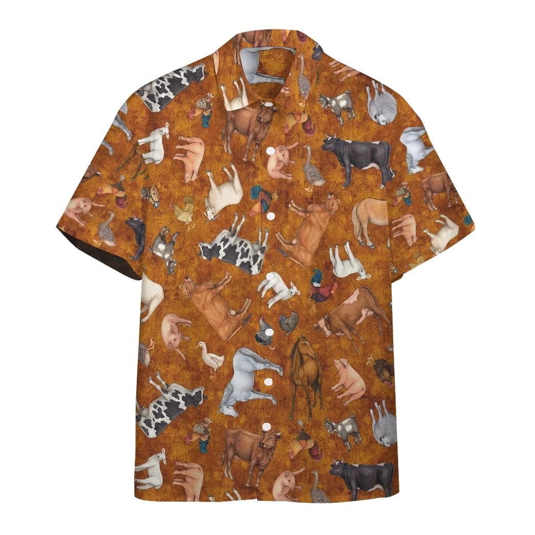 Alohazing 3D Farm Animal Hawaii  Shirt