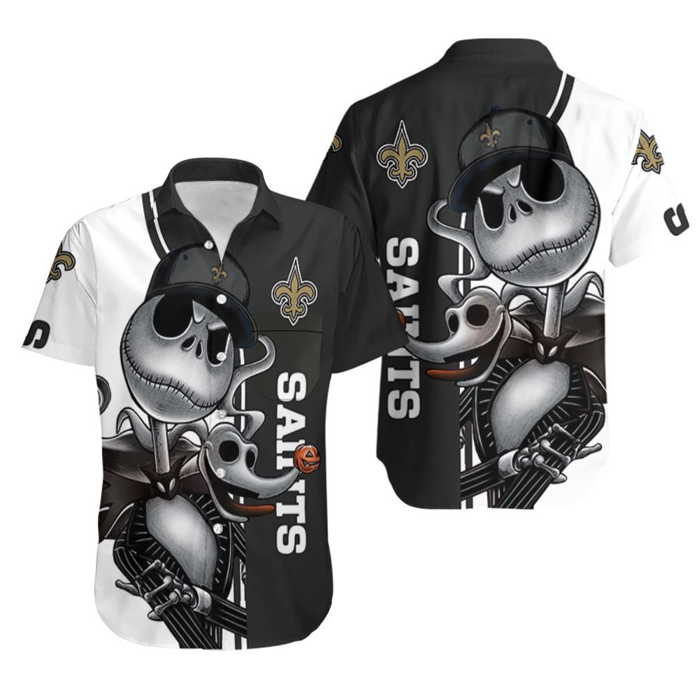 New Orleans Saints jack skellington and zero Hawaiian Shirt