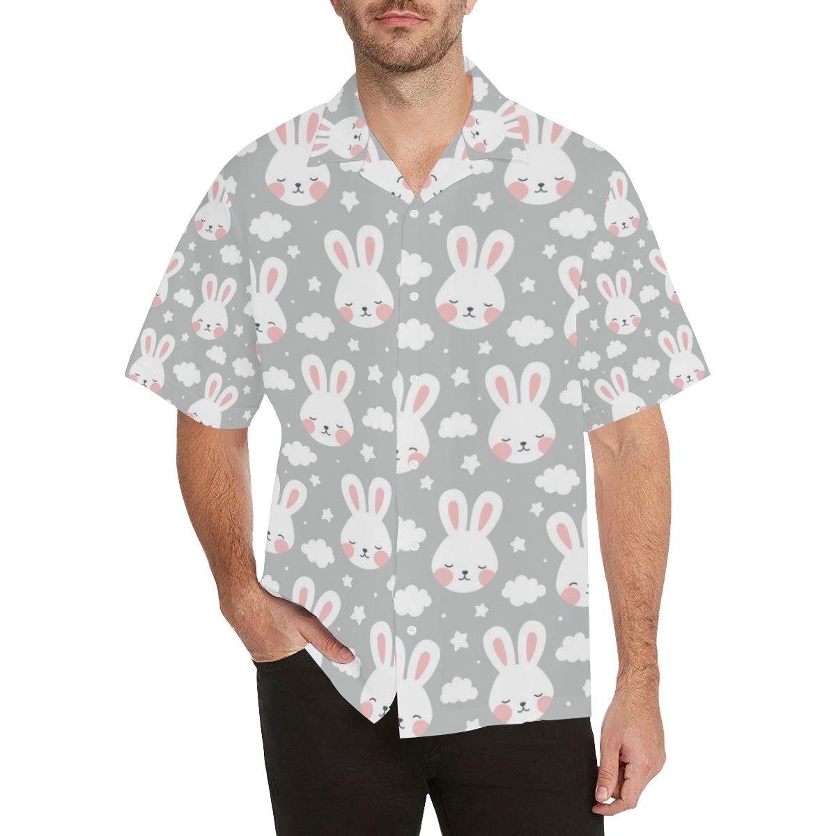 Rabbit cloud Pattern Men’s All Over Print Hawaiian Shirt