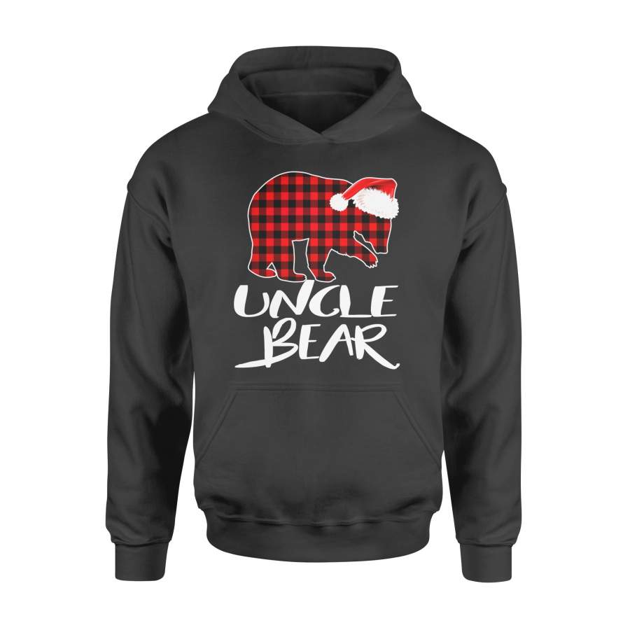 Christmas gift idea Uncle Bear Red Plaid Xmas Pajama Matching Family T-Shirt – Standard Hoodie