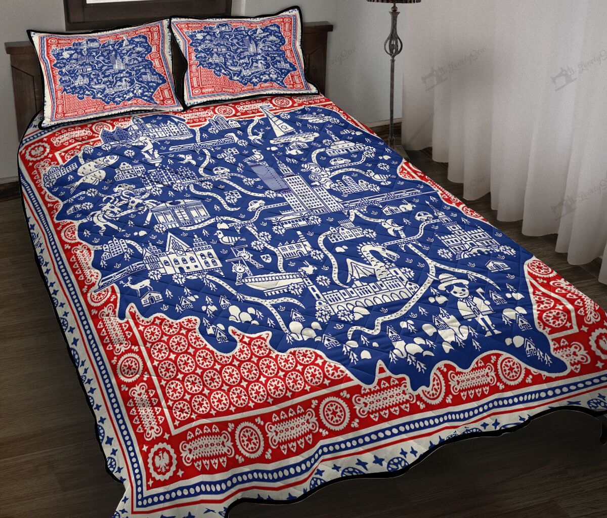 THE20092601-THQ20092601 Poland Quilt Bed Set & Quilt Blanket