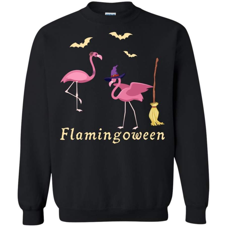 Flamingoween Flamingo Wicth Ride Stick Funny Quote On Haloween Gift Shirt