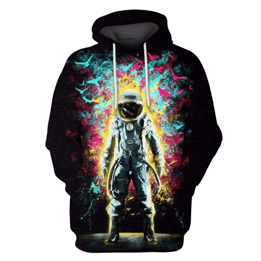 Black Astronaut in the space Custom T-shirt – Hoodies Apparel