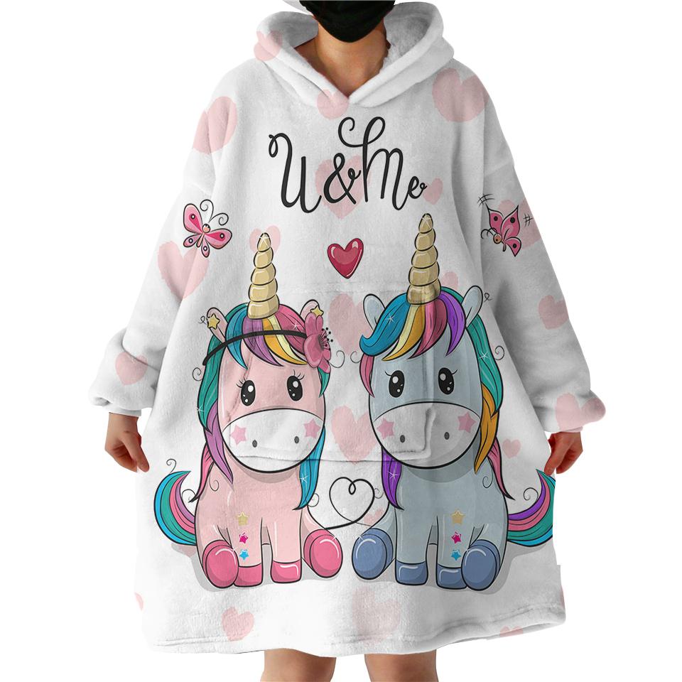 Cute Unicorns Swlf0845 Hoodie Wearable Blanket Wildzill Store