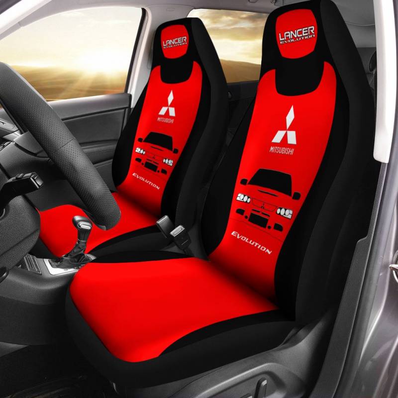 Mitsubishi Lancer Evolution LPH Car Seat Cover (Set of 2) Ver 3 (Red)