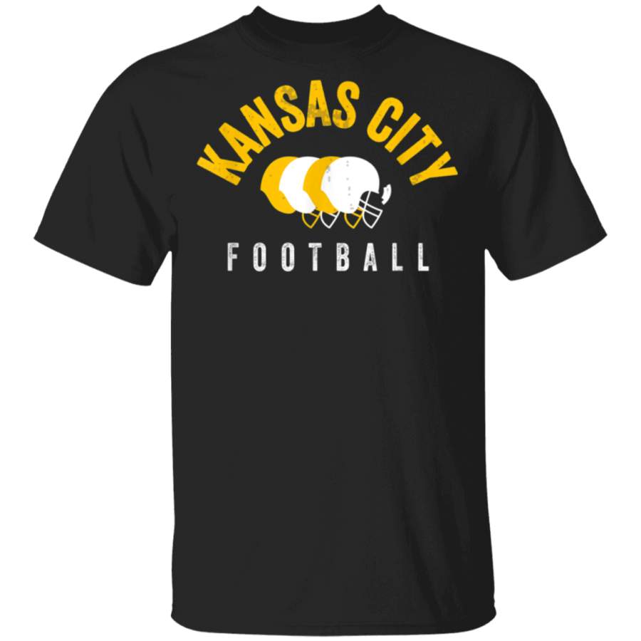 KC Kansas City Football Helmet Red Kingdom Retro Kc Vintage TShirt