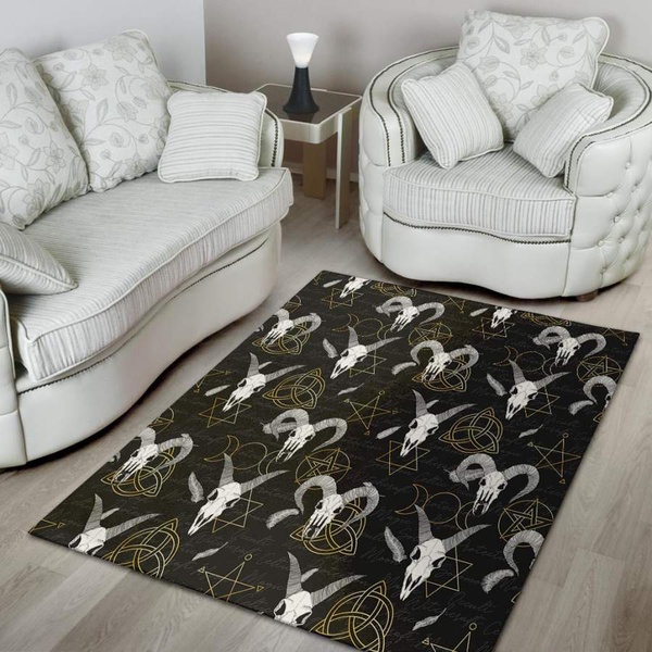 Capricorn Astrology Witch Gothic Area Rug