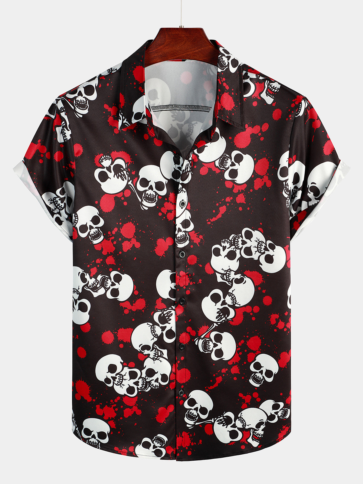 Skull Hippie Hawaii Casual Short Sleeve Shirt Ha68874