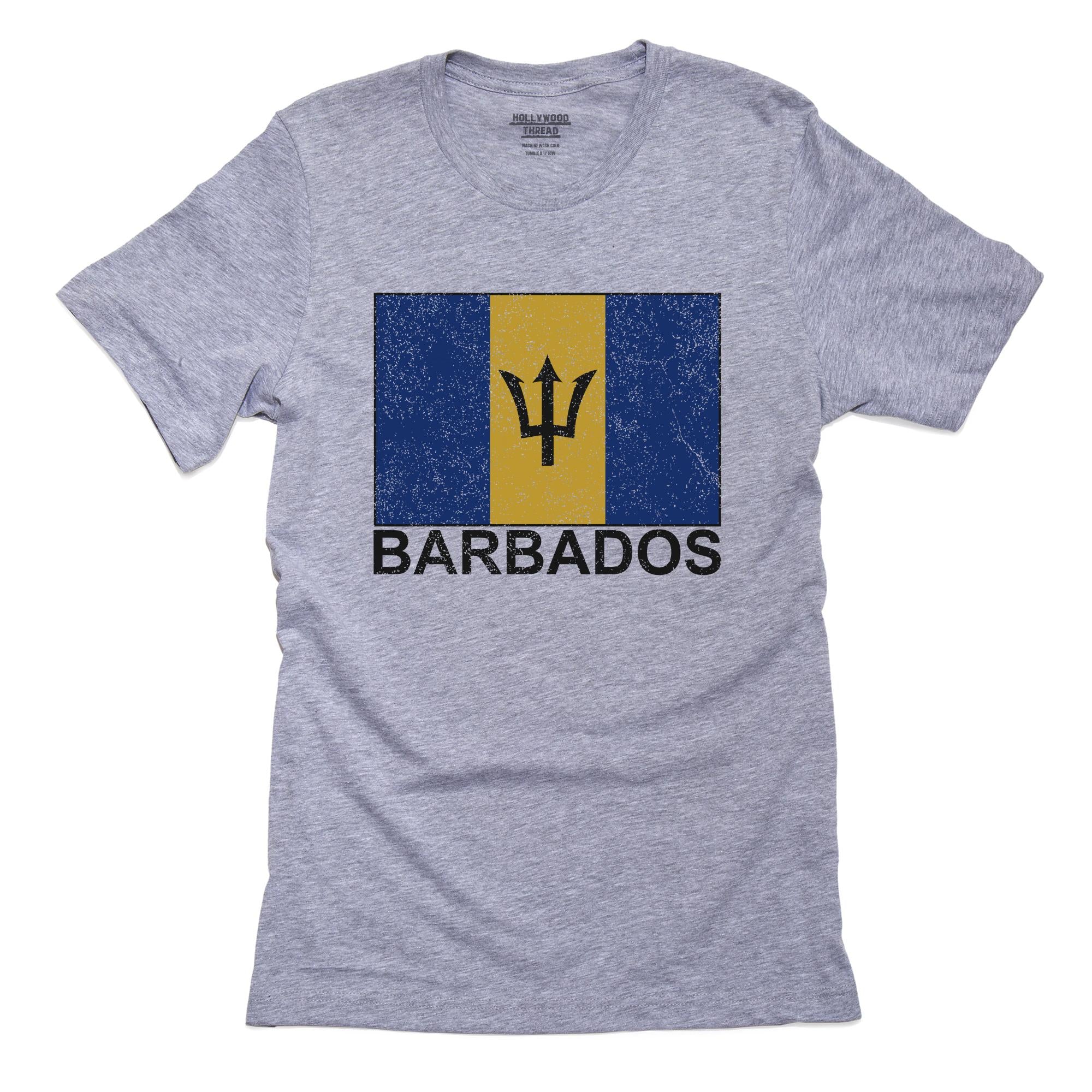 Barbados Flag – Special Vintage Edition T-Shirt, Framed Print, Pillow, Golf Towel