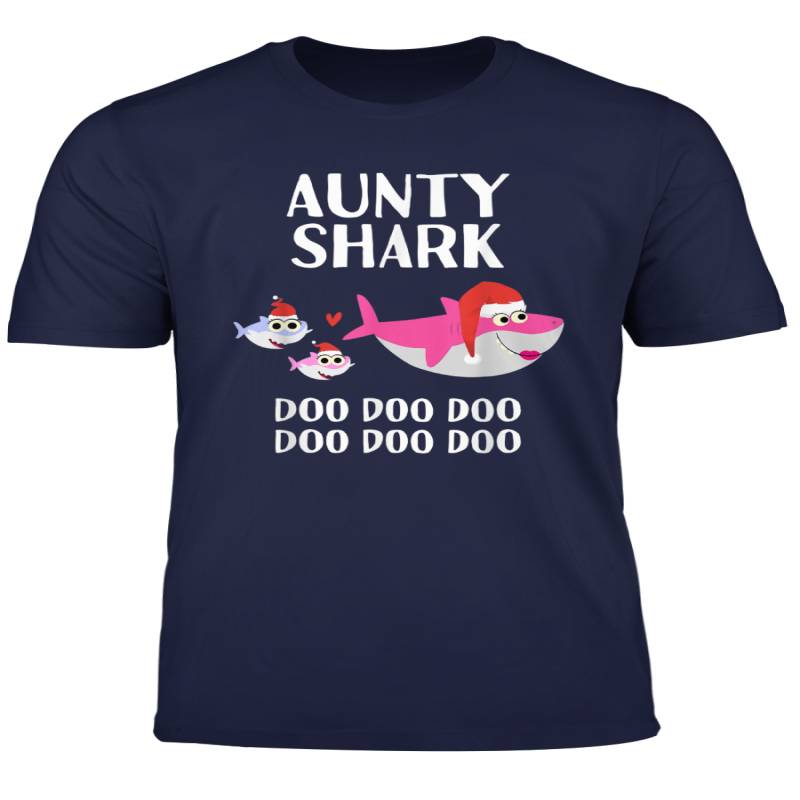 Christmas Aunty Shark Gift Doo Doo Matching Niece Nephew T Shirt