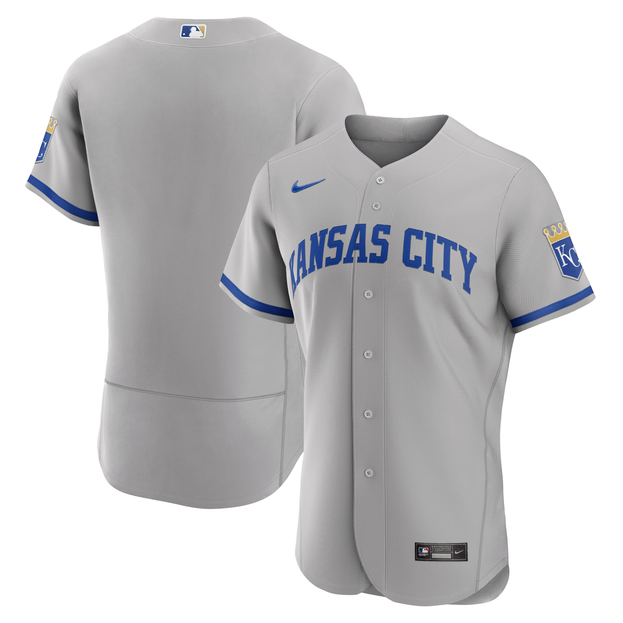 Men’s Kansas City Royals Gray 2022 Road Authentic Jersey