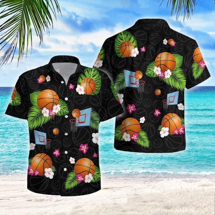 Discover Cool Basketball Dunk Tropical Aloha Hawaii Shirts For Men Women Ha22263