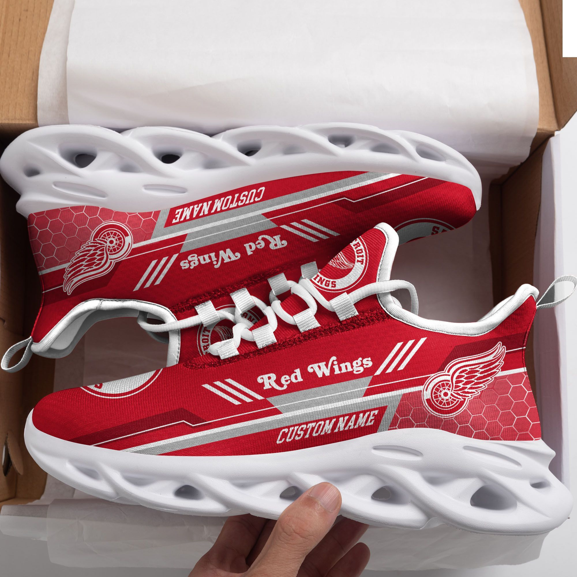 Detroit Red Wings Custom Personalized Max Soul Sneakers Running Sports Shoes For Men Women Football Fan Football Fan