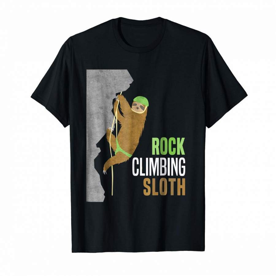 Rock Climbing Sloth Rock Climbers Funny Gift Cute T Shirt