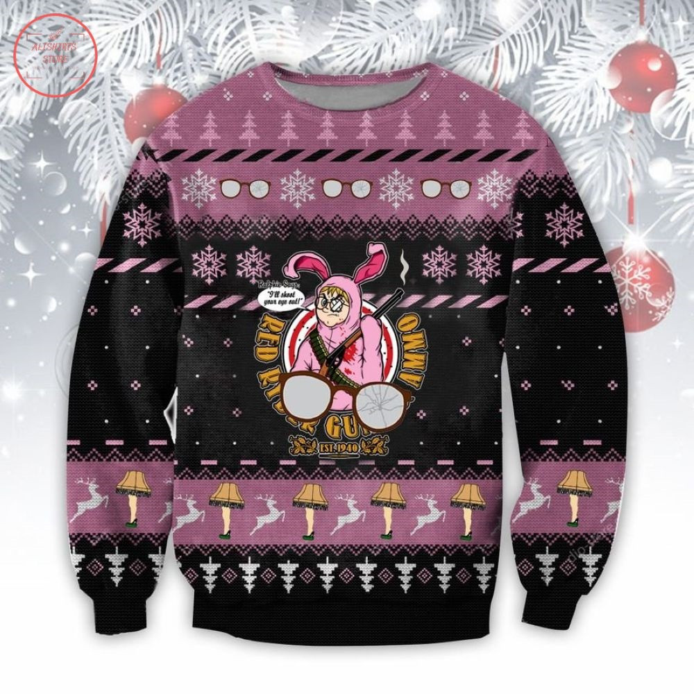 Red Ryder Guns Ammo Est 1940 Christmas Ugly Christmas Sweater