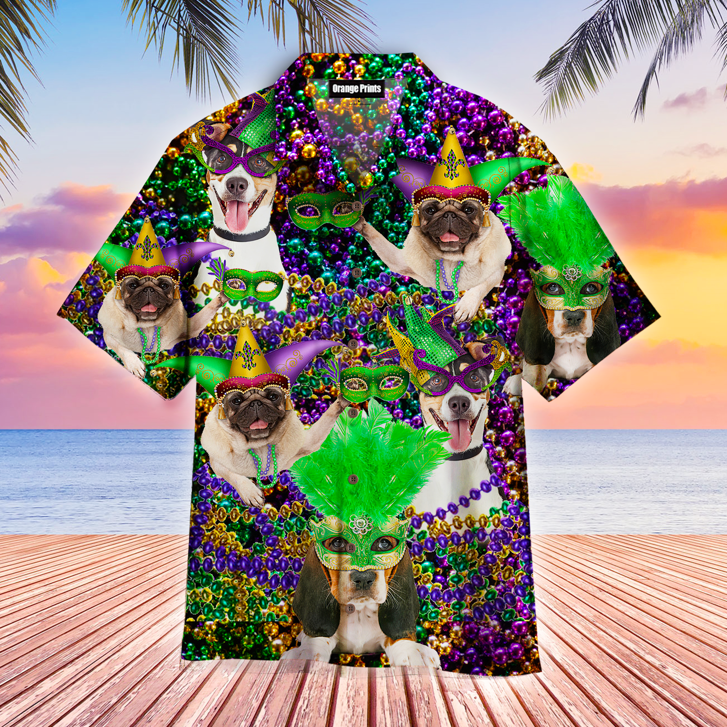 Happy Dogs Mardi Gras Hawaii Shirt For Men And Women Ha62249