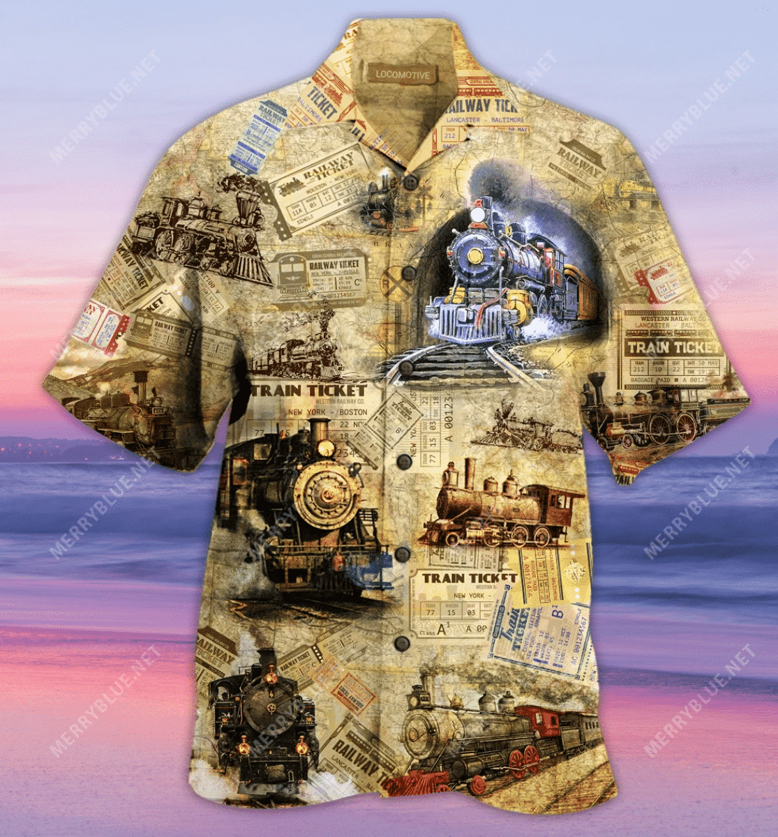 Shop From 1000 Unique Amazing Train Locomotive Unisex Hawaii Shirt Ha69314