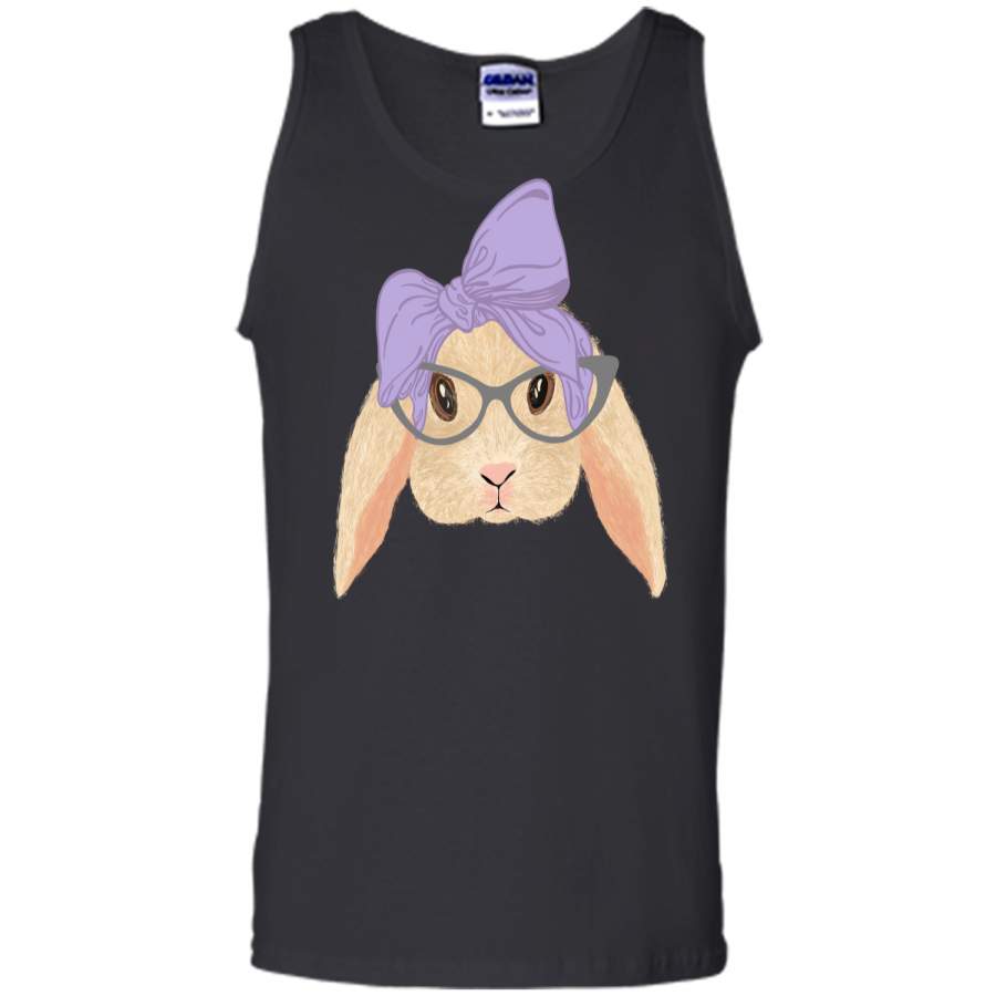 Cute Hipster Easter Bunny Shirt Funny Rabbit for Girls Tank Top