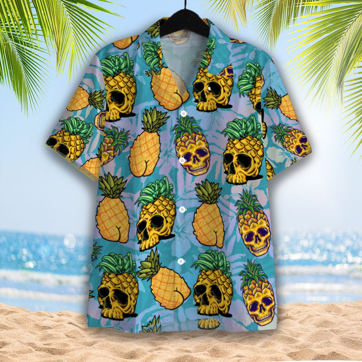 Tropical Pineapple Skull Hawaii Shirt For Men And Women Ha84579