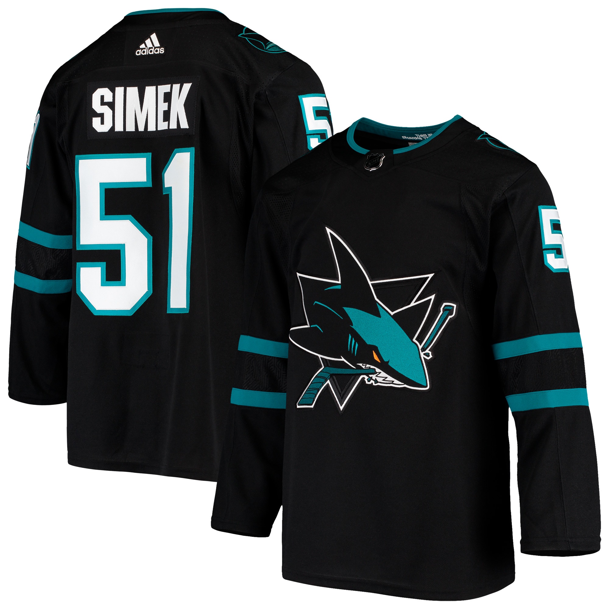 Radim Simek San Jose Sharks Alternate Authentic Jersey – Black