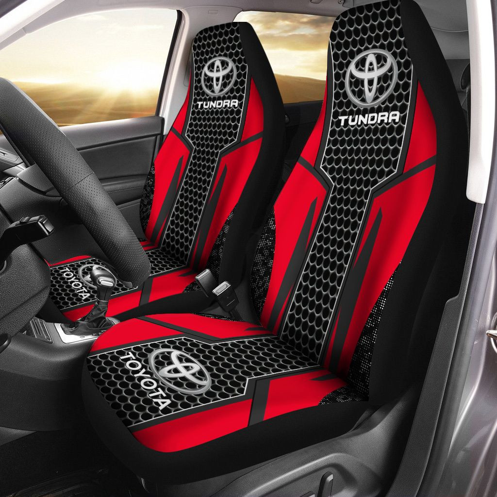 Toyota Tundra Car Seat Cover (Set Of 2) Ver 3 (Red)