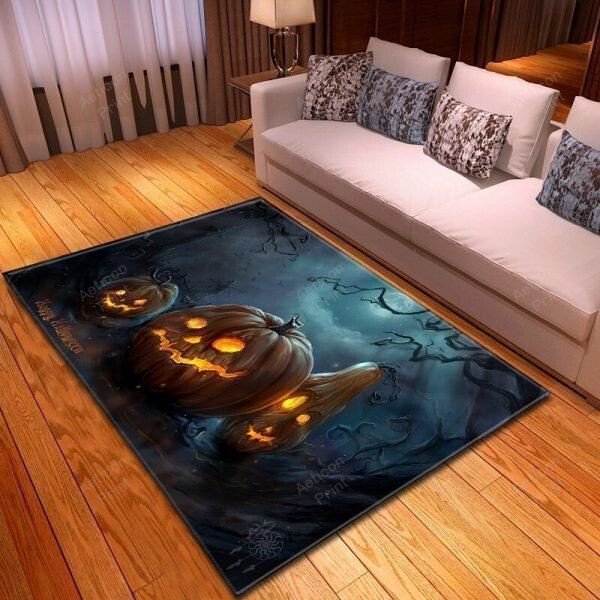 Halloween Pumpkin Punpkin Garden Area Rug Carpet Vintage Home Decor Gift Idea Carpet