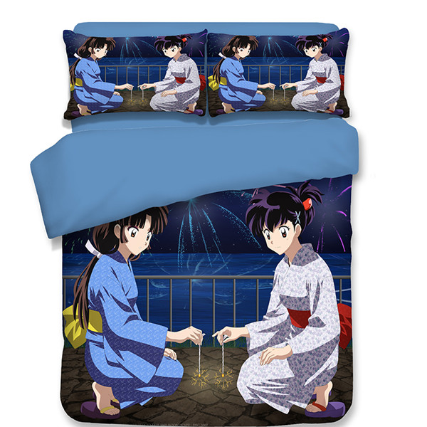 3d Japanese Anime Inuyasha Bedding Sets For Duvet Cover Bedclothes Comic Anime Lovers Moracat Shop 7462