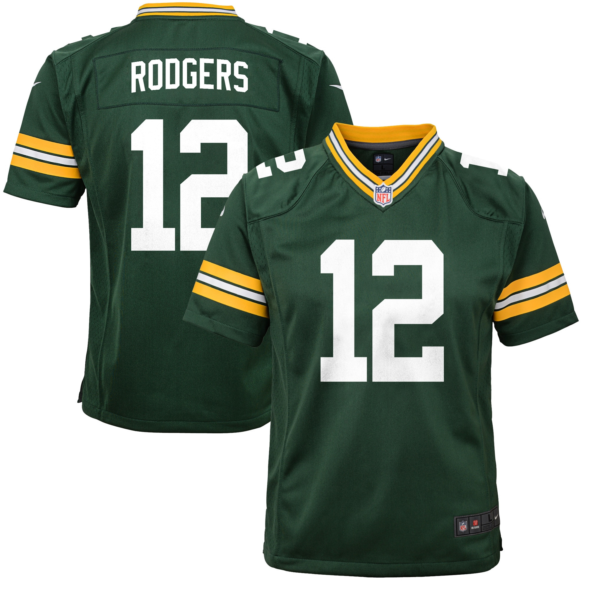 Aaron Rodgers Green Bay Packers Game Jersey Green NFL