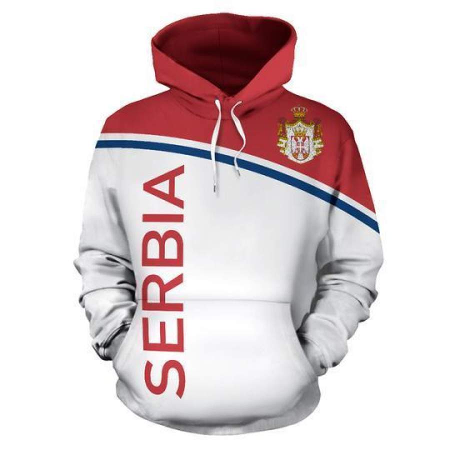Serbia All Over Hoodie – Curve Version ZIPNNK 025
