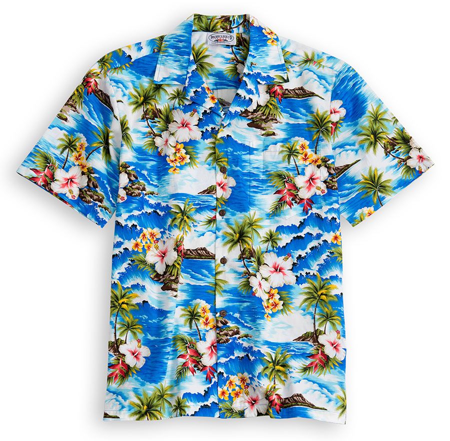 Palm Beach Blue High Quality Hawaii Shirt Ha7339