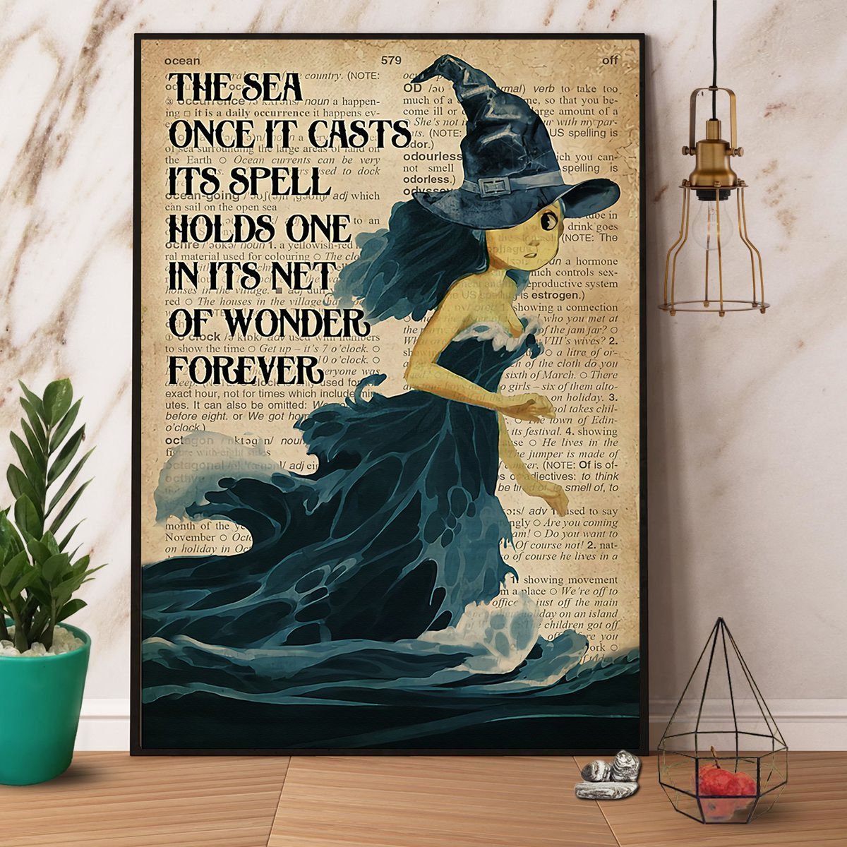 Witch The Sea Once It Cats Its Spell Holds One Halloween Gift Paper Poster No Frame  Matte Canvas Wall Decor