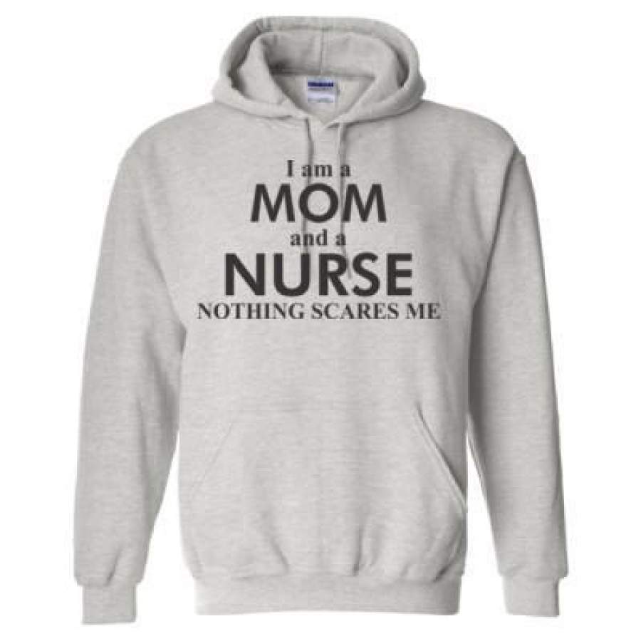 AGR I Am A Mom And A Nurse Nothing Can Scares Me – Heavy Blend™ Hooded Sweatshirt