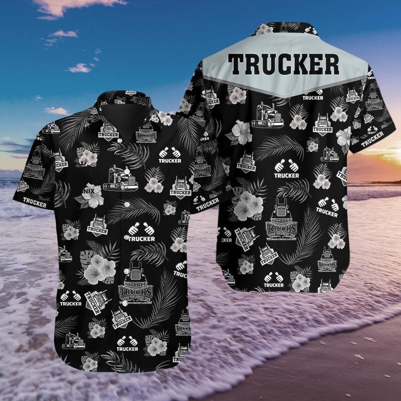 3D All Over Printed Trucker Hpt Hawaiian Shirts Ver 1