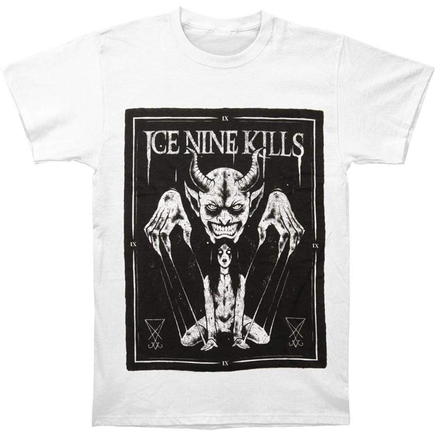 YPS Ice Nine Kills Men’s Communion of The Cursed T-shirt Men Cotton Short Sleeve White Funny T-Shirt