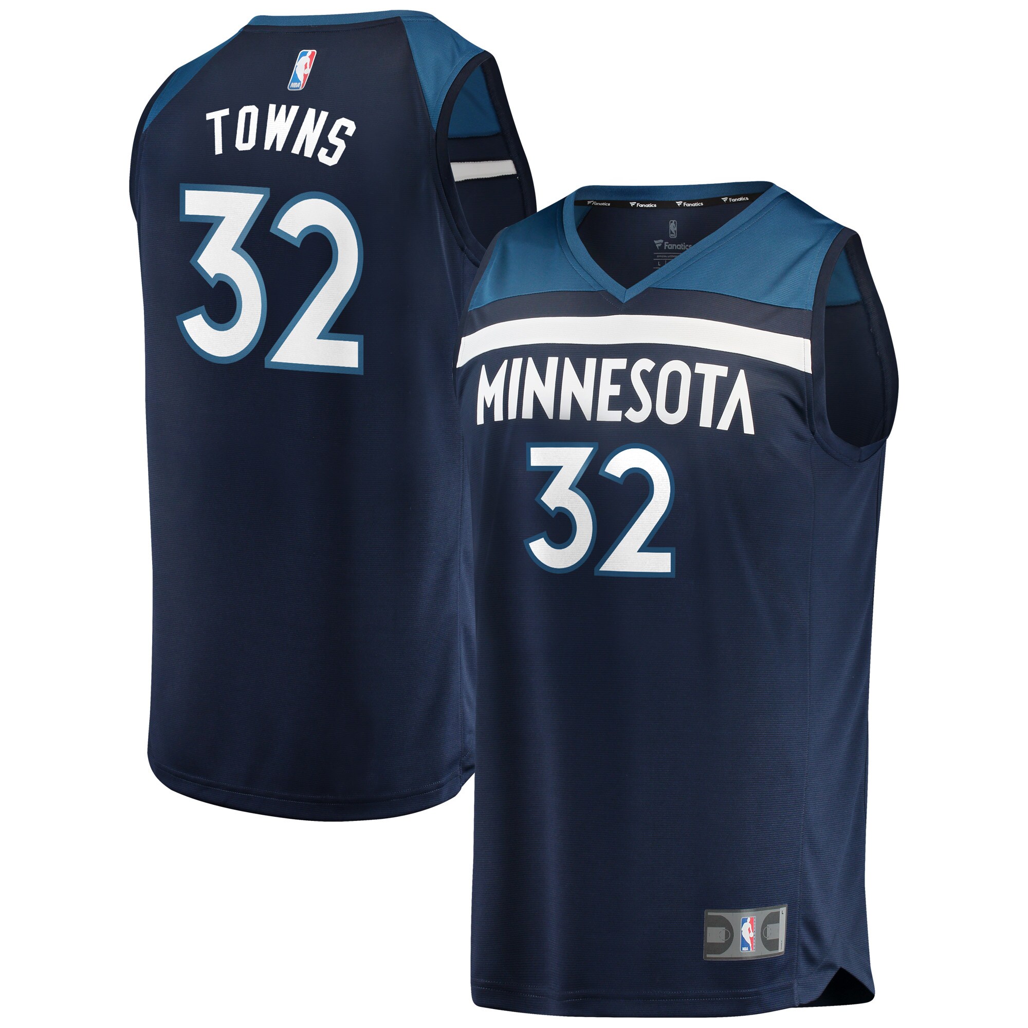 Karl-Anthony Towns Minnesota Timberwolves Fast Break Player Jersey Navy – Icon Edition