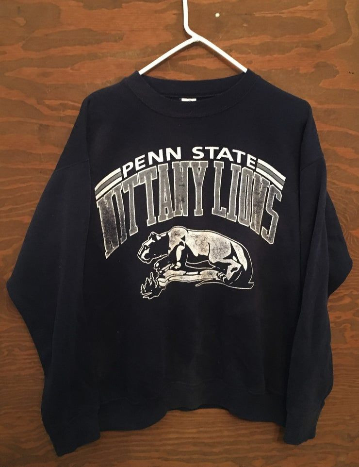 Vintage 80S Penn State University Nittany Lion College Blue Sports Creweck Psu Vintage Penn State Shirt