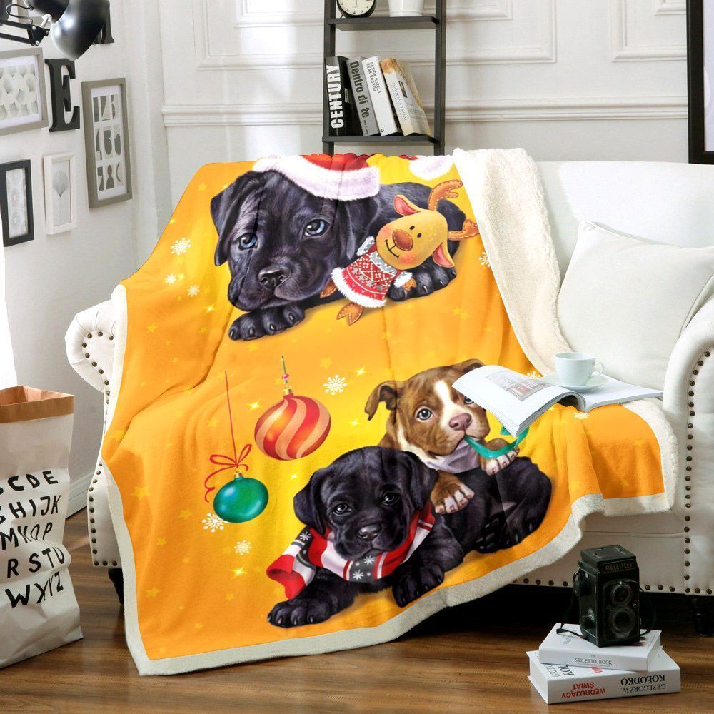 Dog Puppy Sherpa Fleece Blanket MB